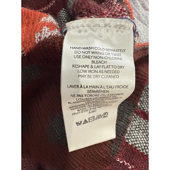 Free People Autumn Patchwork Poncho Cardigan XS/S Hood Dolman Sleeve Boho - Picture 12 of 16